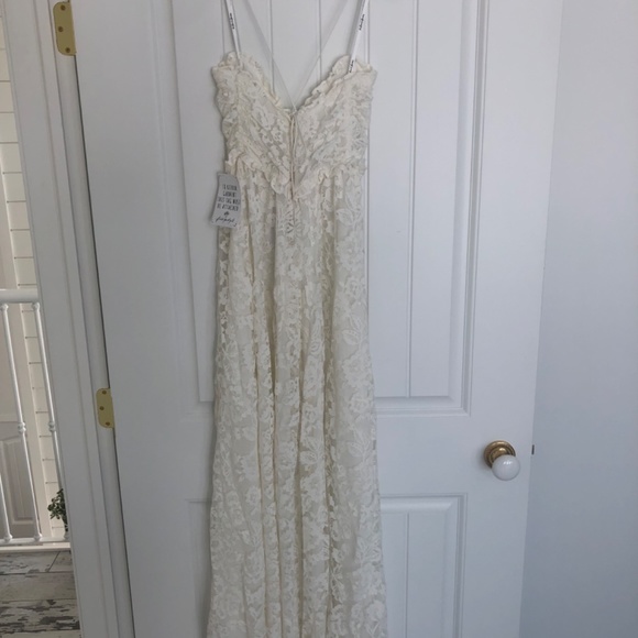 Free People For Love & Lemons Joelle Maxi Dress Large NWT - Picture 7 of 8